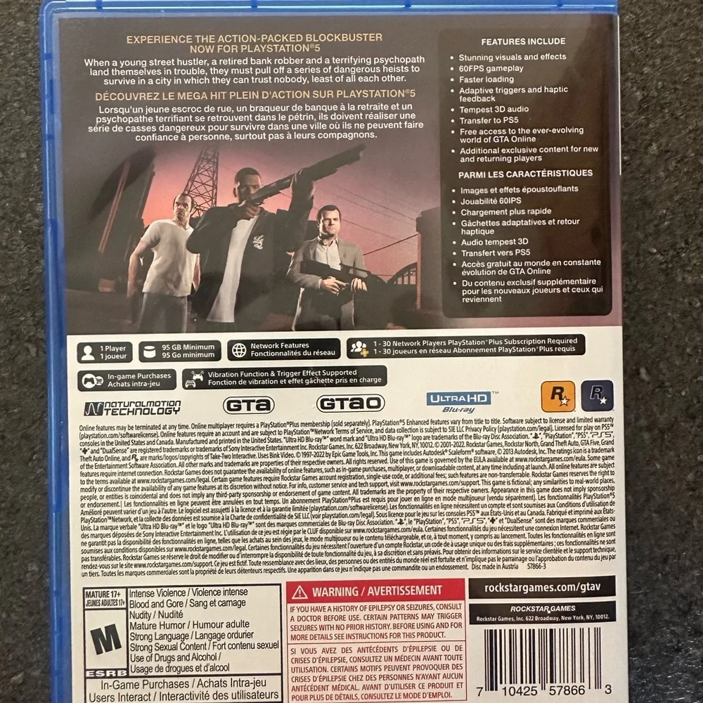 Grand Theft Auto V for PS5 - Blue Case - Picture 2 of 4